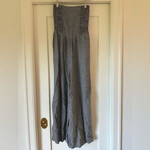 Aerie Black and White Checkered Jumpsuit